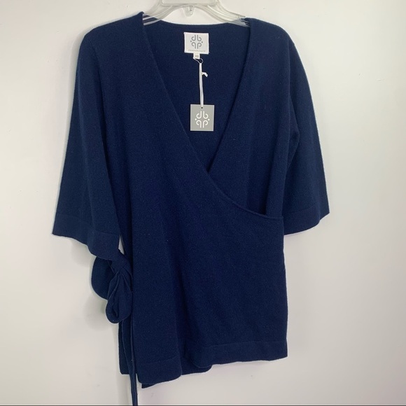 Pomegranate Inc. NWT wrap sweater Blue XS wool - Picture 3 of 7